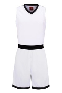 SKWTV061 manufacturing basketball suit sportswear design sleeveless jacket training suit wave shirt center back view